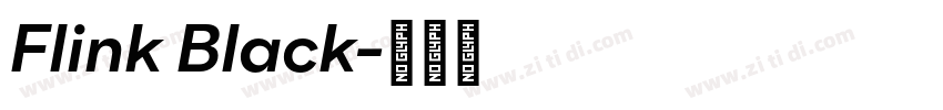 Flink Black字体转换